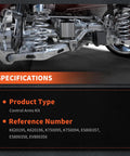 Front-view 10-piece suspension kit for Hyundai Santa Fe 2007–2012; includes lower control arms, ball joints, tie rods, sway bar links.