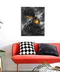 Kickin Steam Locomotive Canvas Wall Art 16x20 Inch Modern Living Room Decor Poster Print For Bedroom Home Office Gift Idea