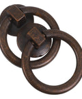 Two Pack Vintage Drop Ring Drawer Pulls In Antique Bronze For Dresser Cabinets And Doors Retro Cabinet Knobs And Handles For Classic Furniture Hardware