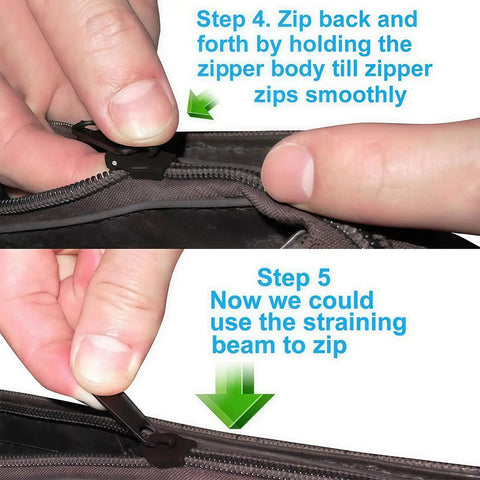 Zipper Repair Kit With Replacement Slider And Teeth For Jackets Bags Jeans And Luggage Instant Fix For Worn Zippers in use