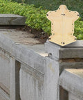European Roman Style Concrete Statue Mold for Balcony Guardrails and Garden Fences, Plastic Casting Mould displayed outdoors