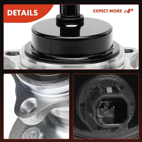 Close-up of Two Pack Rear Wheel Bearing And Hub Assembly With ABS For FWD Toyota Lexus And Scion Models 2006 Through 2021
