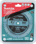 Six And A Half Inch Cordless Plunge Saw Blade With 56 Teeth Carbide Tipped For Wood MDF And Laminate, Fluorine Coated
