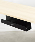 Under Desk Cable Management Tray 16.5 Inch Cord Organizer and Power Strip Holder for Office and Home mounted under light wood desk