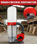 Crush Woodshop Messes With This Heavy Duty Vertical Woodworking Dust Collector packed with savage suction and sturdy wall bracket.