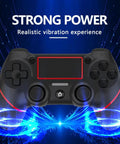 Wireless PS4 Controller For PS4 Pro Slim And Windows PC With 3.5mm Audio Jack Touch Pad Six Axis Motion Control in black red
