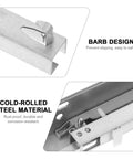 2 Pack Cold Rolled Steel Drawer Slides With Bottom Mounted Concealed Design For Hidden Under Drawer Hardware That Delivers Smooth Quiet Operation And Durable Professional Quality For Cabinets And Furniture, barb detail