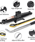 2 Ton Scissor Car Jack And Tire Change Kit With Lug Wrench For Cars, SUVs, And MPVs Emergency Roadside Kit with steel construction