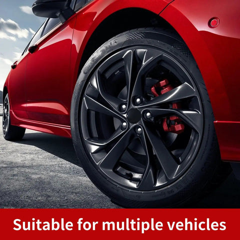 4 Pcs Black Wheel Center Hub Caps Snap In Cover Universal Fit Heavy Duty Abs Built for multiple vehicles with sleek design.
