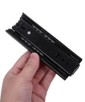 Beefy Heavy Duty Steel Telescopic Drawer Slides Four Pack Silent Operation Three Section 125mm Rails, held in hand view