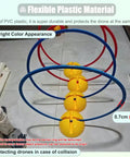 Drone Obstacle Course Gate Kit With Three Easy Assemble Hoops In Various Sizes For Quadcopters And UAVs displayed indoors