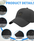 Lightweight Womens Cap With Jesus Praising Graphic, Breathable Ventilated Dark Grey Hat For Everyday Wear with visor and mesh