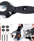Ratcheting Tubing Cutter For 1/4 To 7/8 Inch Pipes, 2 In 1 Close Quarters Cutter With Deburring Tool, Pex PVC Copper PPR Metal Tube Cutter