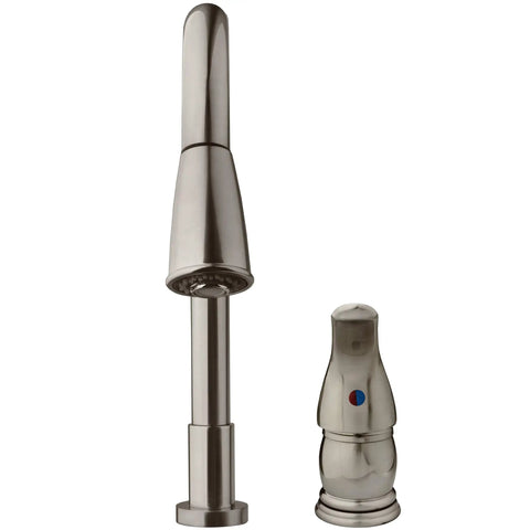 RV Pull Down Kitchen Sink Faucet With Side Lever In Brushed Satin Nickel Built To Last Gooseneck Spout Pull Down Sprayer