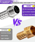 Heavy Duty 304 Stainless Steel Barb To Npt Male Thread Hose Fitting Set With High Pressure 2800 Psi Rating And Durable Corrosion Proof Design For Tough Plumbing Jobs And Fluid Control Systems Today. 304 stainless steel hose barb fitting