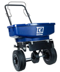 80 Lb Salt Spreader For Ice Melt And Winter Weather, Walk Behind Residential Broadcast Spreader With Spiked Auger, Adjustable