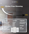 Flicker-free dimming feature for 6 Pack 4 Inch Ultra Thin Black LED Recessed Lights With 5 Color Temperatures, Lutron, Leviton switches