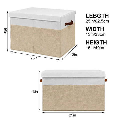 Hella Spacious Toy Storage Box With Secure Lid And Quick Slide Divider To Tame Playroom Chaos Straight Up Superb Organization For Giant Plush Toys Cozy Throws And Daily Clutter