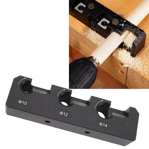 Heavy Gauge Aluminum Dowel Maker Jig Kit, Precision Tenon Cutter for precise cuts on 10mm, 12mm, 14mm boards.