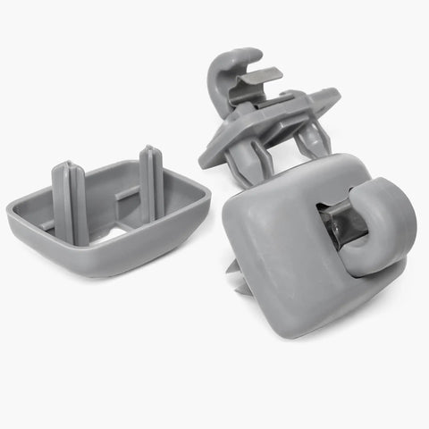 2 Pack Sun Visor Clips For Audi A1 A3 A4 A5 Q3 Q5 TT Gray Sunscreen Holder Hooks Replaces 8U0857562A 8E0857562 Durable