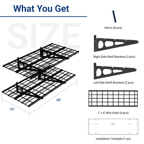 Heavy Duty 2X4 Floating Wall Shelves Pack Solid Black Garage Storage Rack Locks Down 600 Pounds Of Power Tools Workshop Gear And Bulky Gear Stress Free
