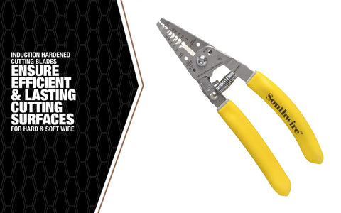Ergonomic Wire Stripper For 10 To 18 AWG Solid And 12 To 20 AWG Stranded With Stainless Steel Blades on a white background