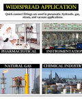 Industries using Quarter Inch Union Tee Fitting For Air Lines, 304 Stainless Steel 3 Way Pneumatic Tube Connector