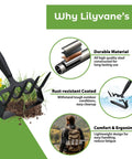 2 In 1 Heavy Duty Garden Hoe And Cultivator With 60 Inch Adjustable Handle Lightweight Weeding Tool for effortless use