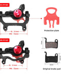 Z00M HB875E eBike hydraulic brake set with 180mm rotors; front and rear, pre-bled with mineral oil, includes protective plate and pads