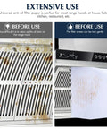 Before and after using Range Hood Filter Sheets Nonwoven Fabric For Grease And Oil Protection Replacement Paper Roll Oil Proof Filter Paper.