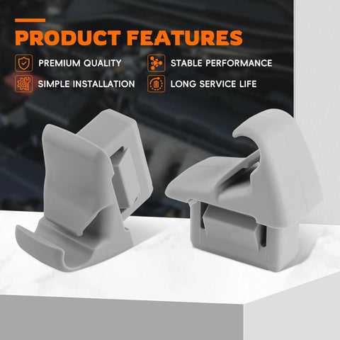 2 Piece Grey Sun Visor Holder Clip For Mitsubishi Lancer Outlander Sport ASX EVO 10 Front Left And Right Replacement Clip Bracket