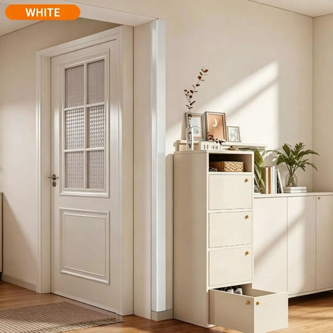 Heavy Duty Aluminum Corner Guard 89 Degree With Smooth Rounded Edge installed in home interior near door frame
