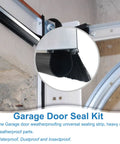 Universal Garage Door Seal Kit With Aluminum Track Retainer, U Shape Rubber Weather Stripping And Brush, installation view