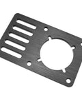 NEMA 23 Stepper Motor Mounting Plate For 3D Printer Aluminum Black Anodized 9.6x5.9x0.3cm with multiple hole pattern