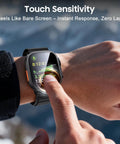 Apple Watch Ultra 49mm Screen Protector With Titanium Alloy Frame And 9H Tempered Glass For Ultra 3 2 1 Military Grade Protection
