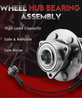Heavy-Duty Front Wheel Bearing And Hub Assembly 4WD Fits 2014-2018 Chevy Silverado 1500, product image.