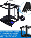 Four Pack 800mm European Standard 2020V Aluminum Extrusion Profiles Anodized Black for DIY 3D printers and CNC machines