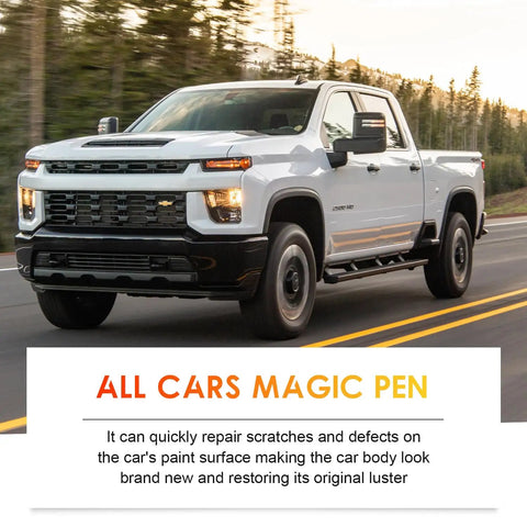 Weatherproof Magic Car Scratch Removal Pen And Auto Paint Repair Kit For All Car Colors with white truck on the road