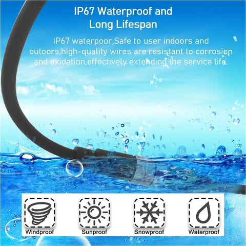 Industrial Grade M12 ACoded 4Pin Sensor Cable underwater showing waterproof IP67 rating and durability