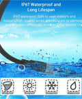 M12 8-Pin A-Coded Sensor Cable For Industrial Use Waterproof Male To Female Connector Extension Wire submerged, showcasing IP67 rating