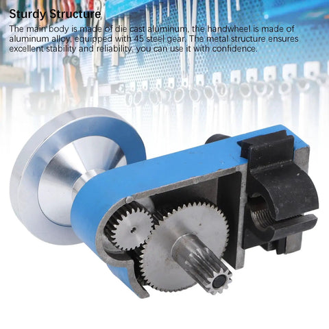 Slide Carriage Replacement Kit for Mini Lathes - Aluminum Die Cast, 2.0mm Pitch, 16mm Half Nut, Blue and Silver
