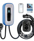 Level 2 EV Charger 50 Amp 240V Indoor Outdoor With 25Ft Cable, NACS Tesla Compatible, includes plug and app display
