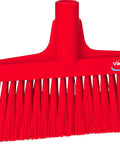 Fine Sweep Floor Broom Head With Polypropylene Core And Soft Bristles Slides Into Tight Corners And Knocks Out Dust Like A Champ For Crews Cleaning Factory Floors Or Storefronts In Red.