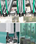 Two silver 304 stainless steel flush hinges, 86mm long, for folding doors, windows, cabinets, and DIY wooden boxes