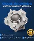 Rear Wheel Hub Assembly 512530 For Nissan Sentra 2013-2019 All Models, 5 Lug With ABS, front view with bolts and bearing