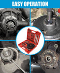 21 In 1 Bearing Puller Set For Quick Bearing Disassembly And Removal Includes 6 Size Inner Hole Extractors in red case with hooks