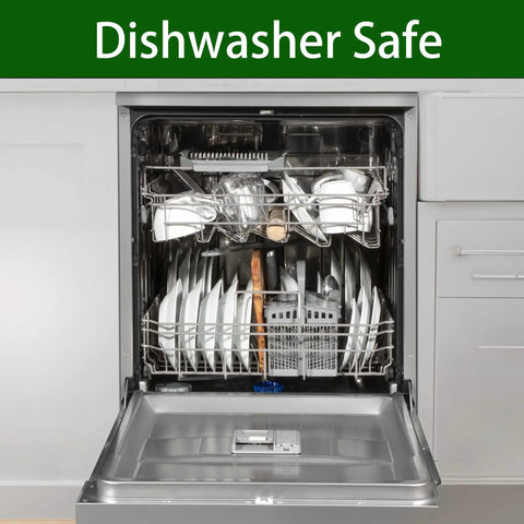 Five Compartment Kitchen Drawer Organizer White Plastic Silverware Tray Holds Flatware And Utensils Neatly Keeps Drawers Clutter Free With Zero Hassle Super Heavy Duty Non Slip Base For Home Cooks Total Game Changer inside a dishwasher.