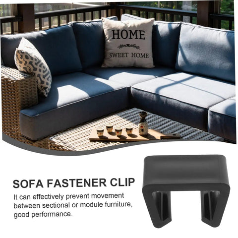 Outdoor Sofa Clips 12 Pack For Sectional Couches And Rattan Furniture, windproof fasteners in use on patio set