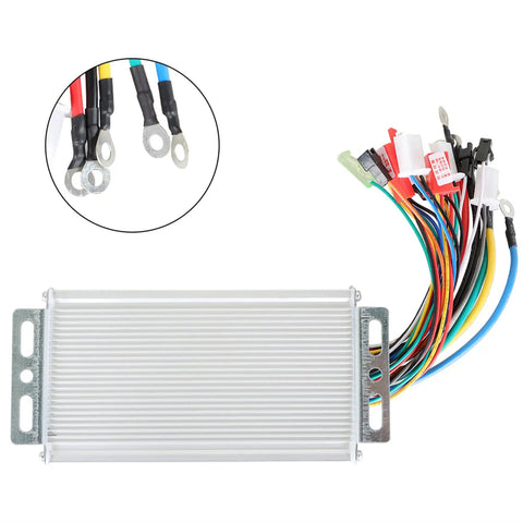 36V 500W Brushless Motor Controller For Electric Bicycles And Scooters Square Wave Speed Controller Aluminum with Wires