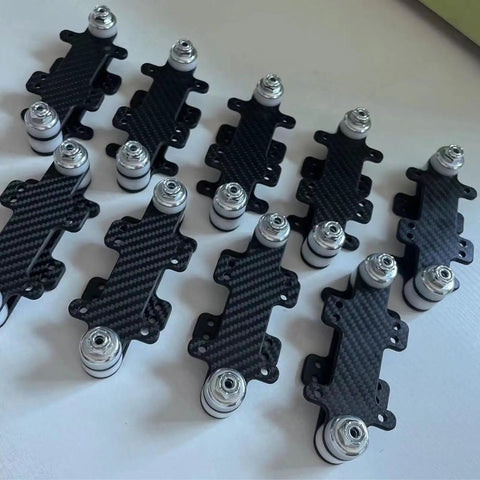 Carbon Fiber Aluminum Alloy Skateboard Adapter Bracket For Land Surfboard, Easy Mount Direct Replacement Spare Part, black set